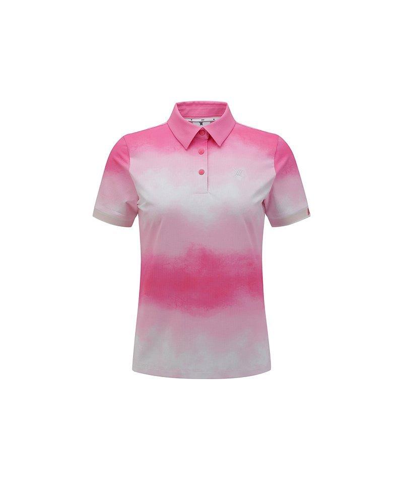 Women's Aurora Pattern Short Sleeve Polo