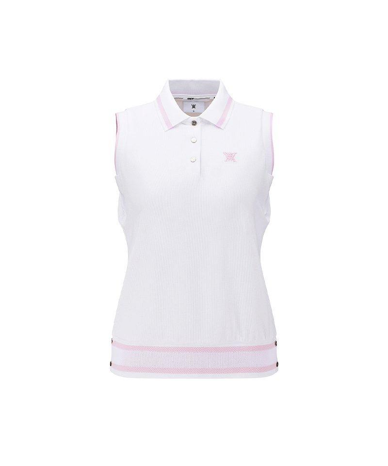 Women's Solid Sleeveless Polo