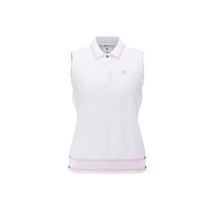 Women's Solid Sleeveless Polo ANEW