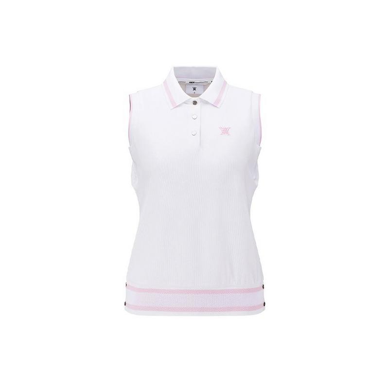 Women's Solid Sleeveless Polo