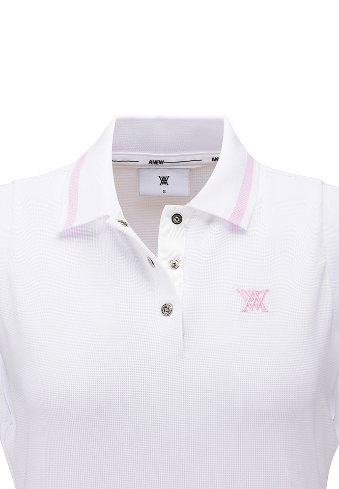 Women's Solid Sleeveless Polo