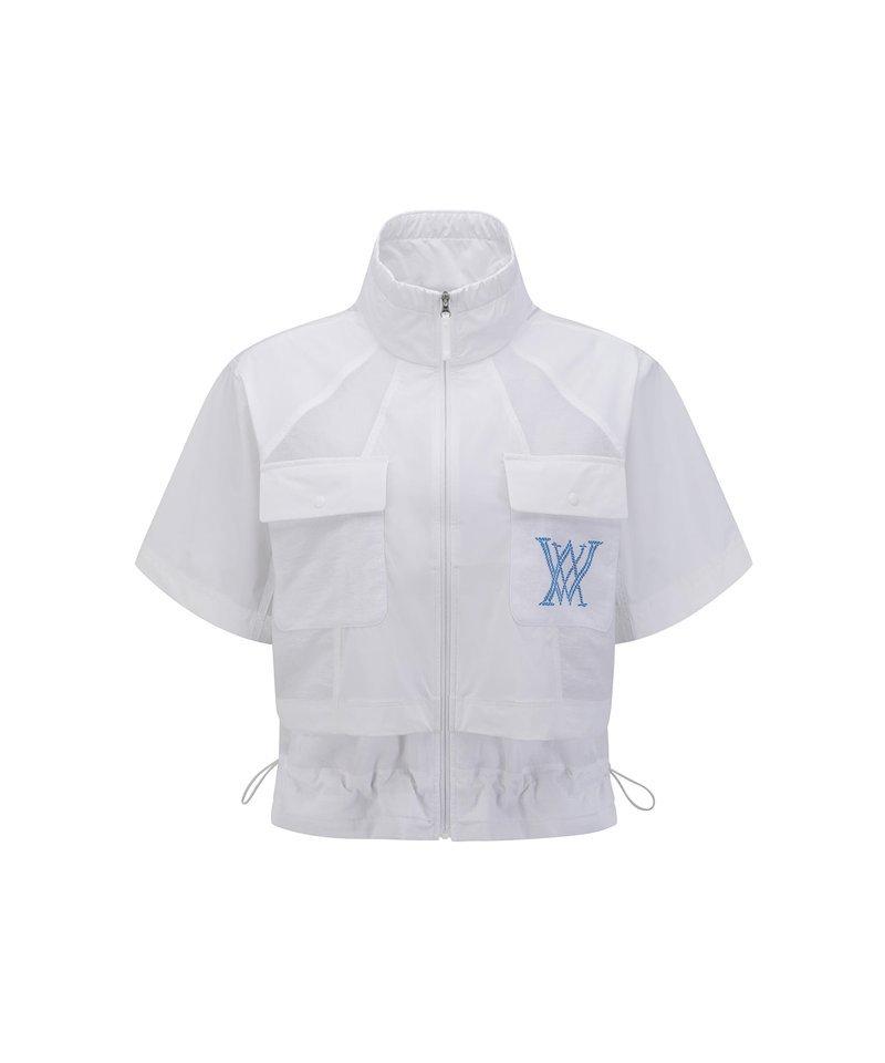 Women's Essential Short Sleeve Pleats Jacket