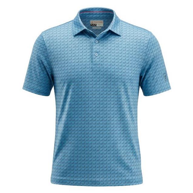 Men's All Over Geometric Cocktail Print Short Sleeve Polo PGA TOUR