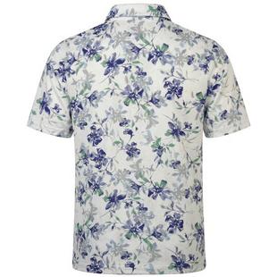 Men's All Over Tie Dye Floral Print Short Sleeve Polo PGA TOUR