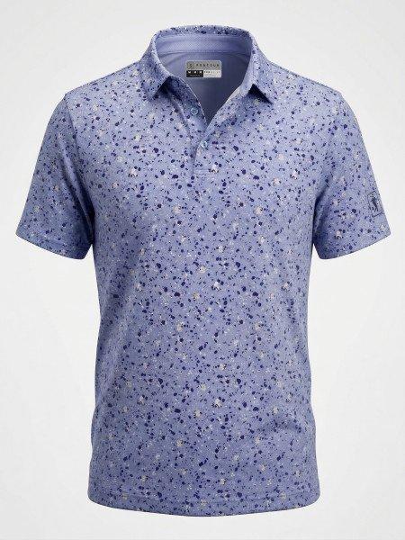 Men's Abstract Confetti Printed Short Sleeve Polo