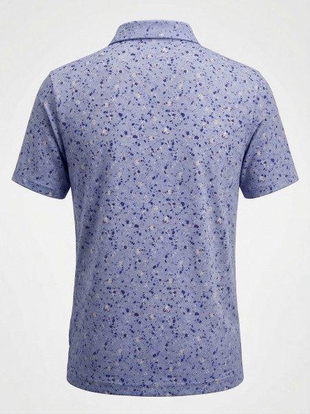 Men's Abstract Confetti Printed Short Sleeve Polo