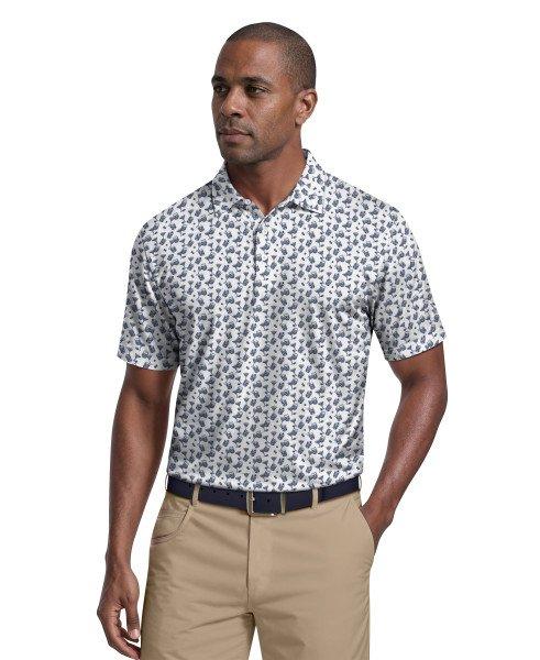 Men's All Over Ombre Cocktail Printed Short Sleeve Polo