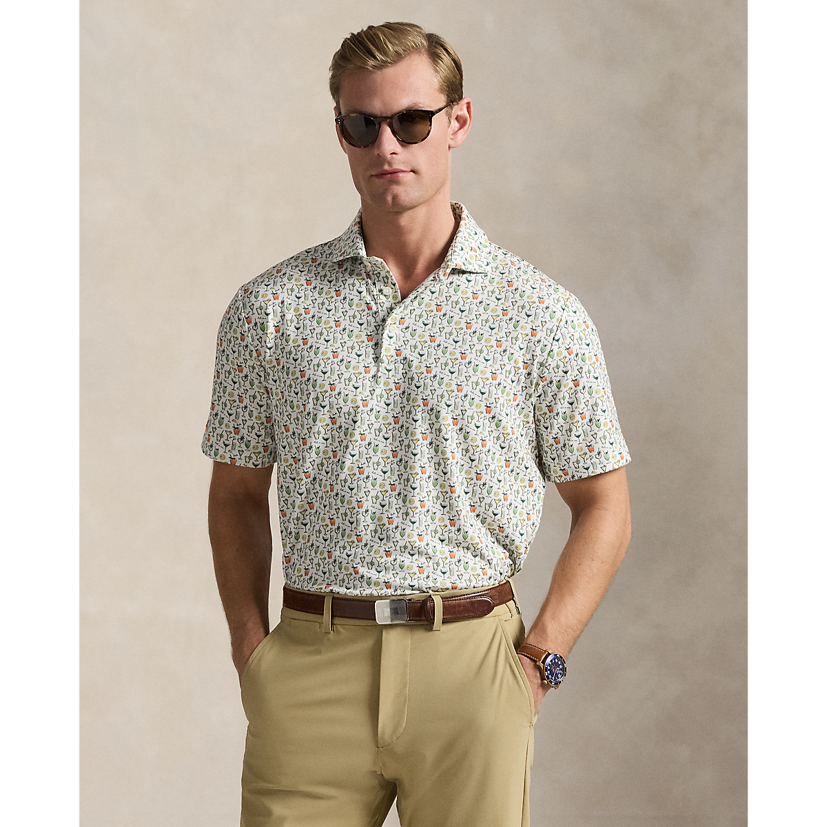 Men's Airflow Novelty Short Sleeve Polo
