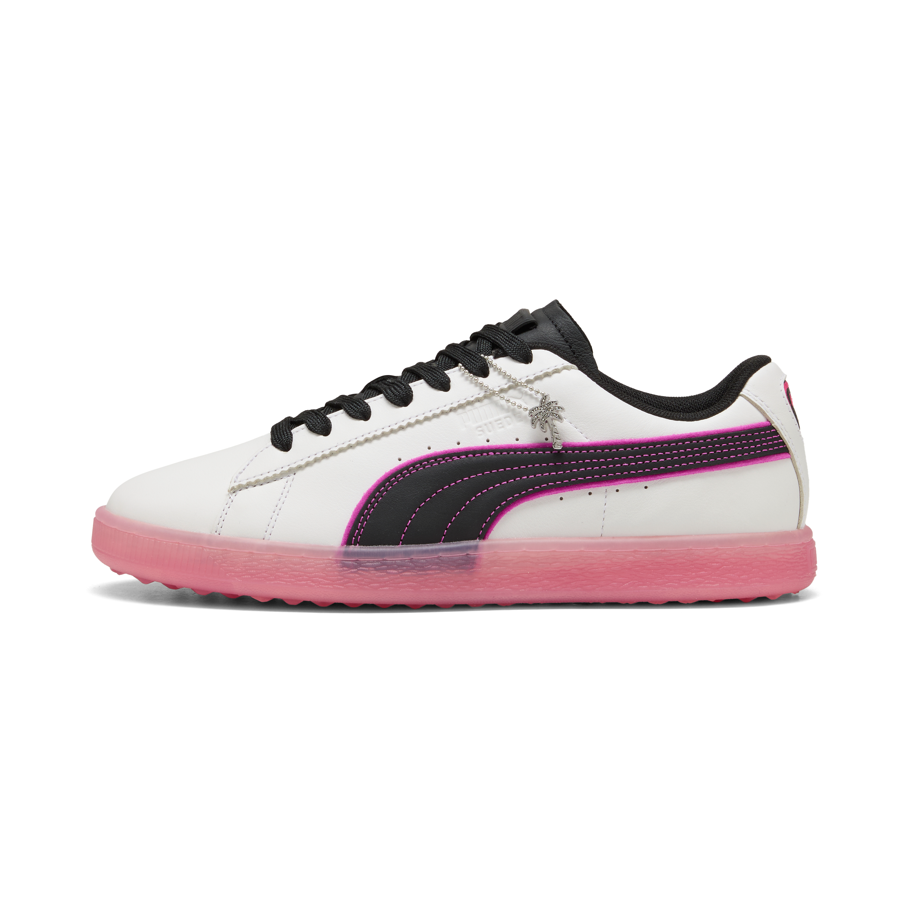 Men's PTC Suede G Spikeless Golf Shoe - White/Pink