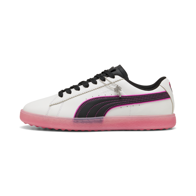Men's PTC Suede G Spikeless Golf Shoe - White/Pink PUMA