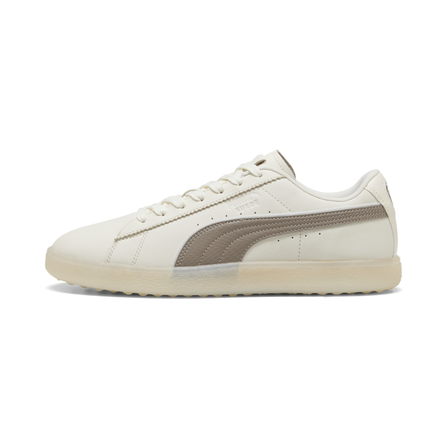 Men's Suede G Spikeless Golf Shoe - White/Grey PUMA