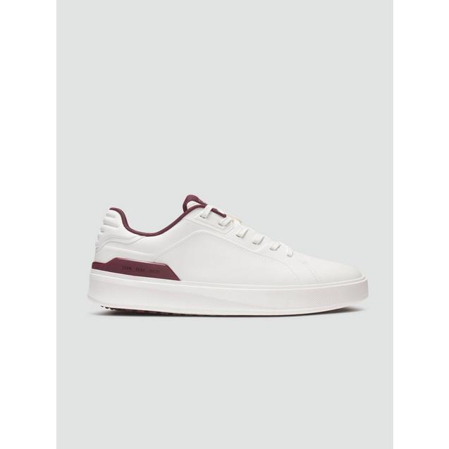 Chaussures de golf sans crampons Osprey pour hommes - Blanc/bourgogne SUN DAY RED