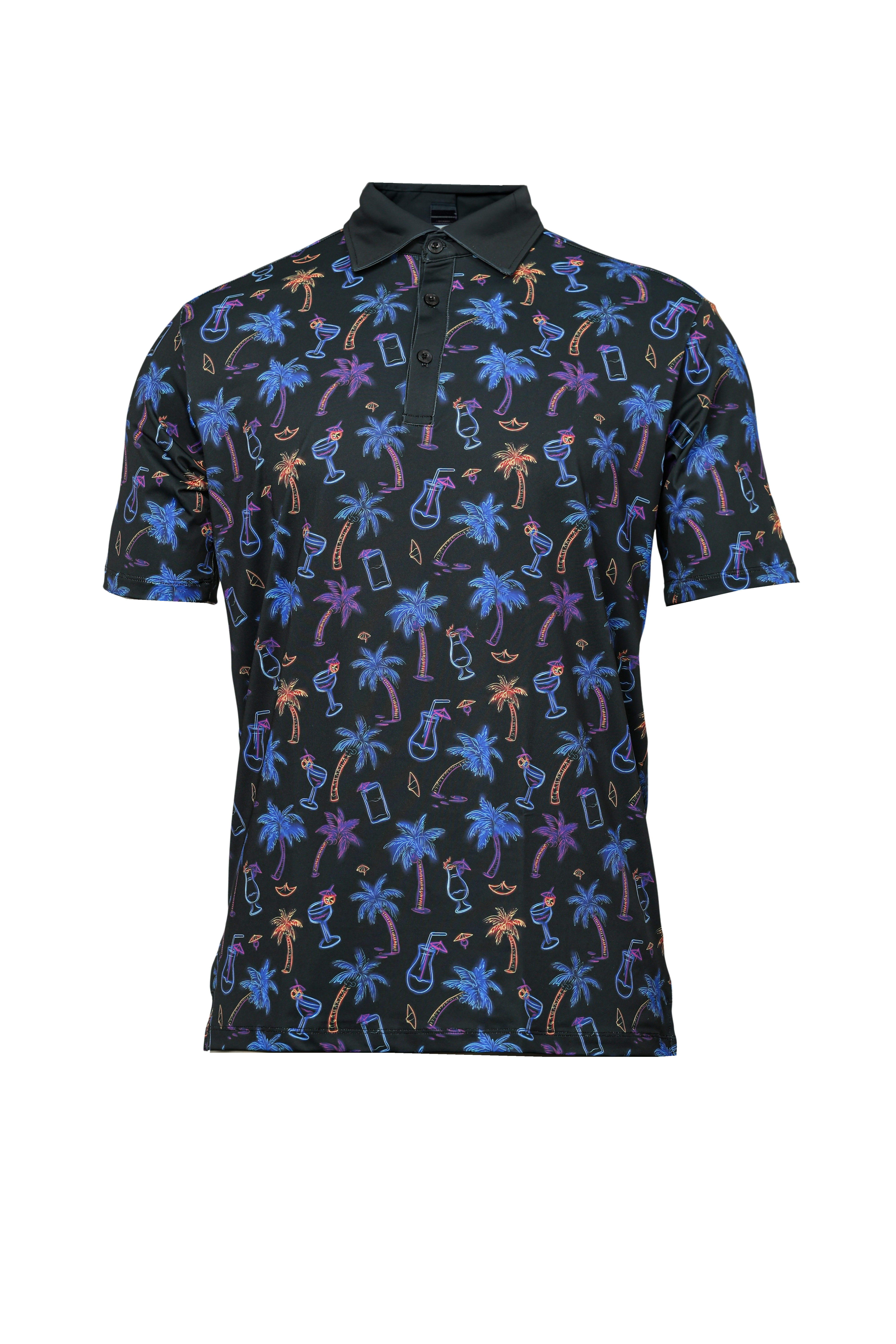 Men's Neon Party Short Sleeve Polo