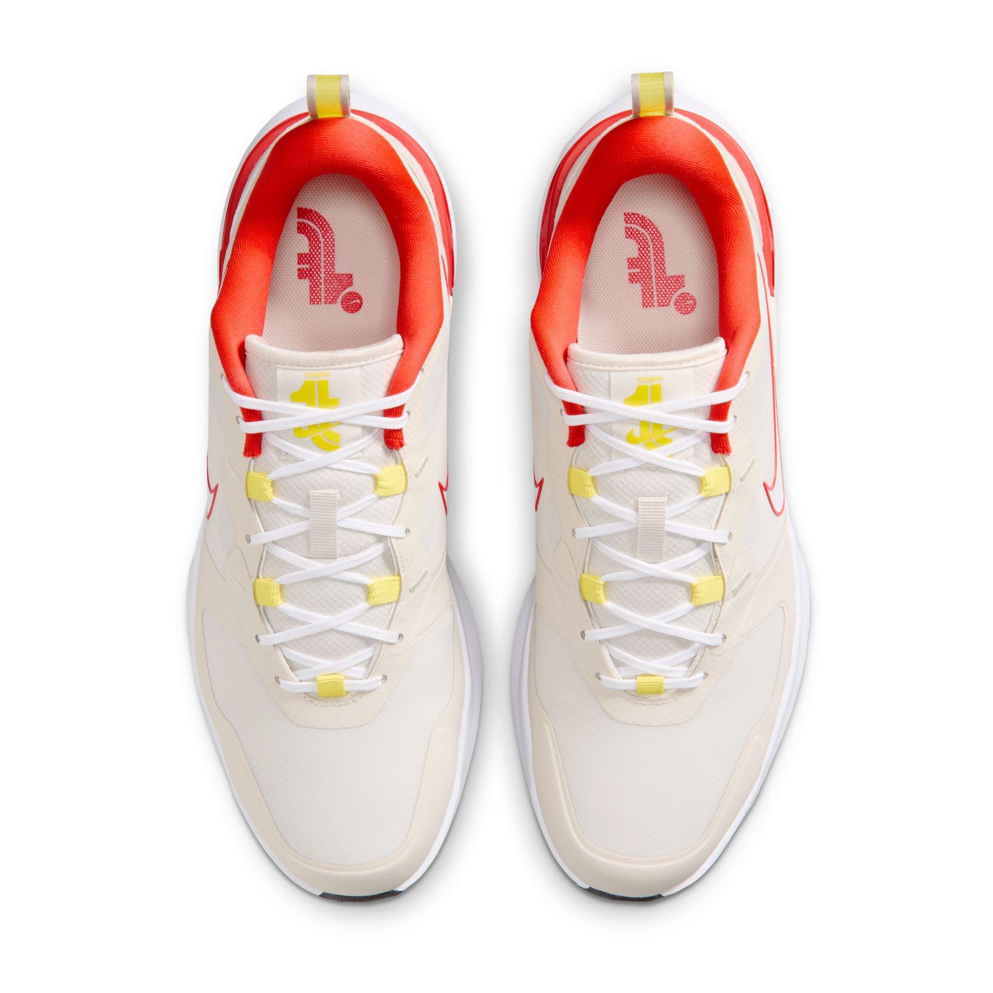 Tempo G Spikeless Golf Shoe - Off-White/Red
