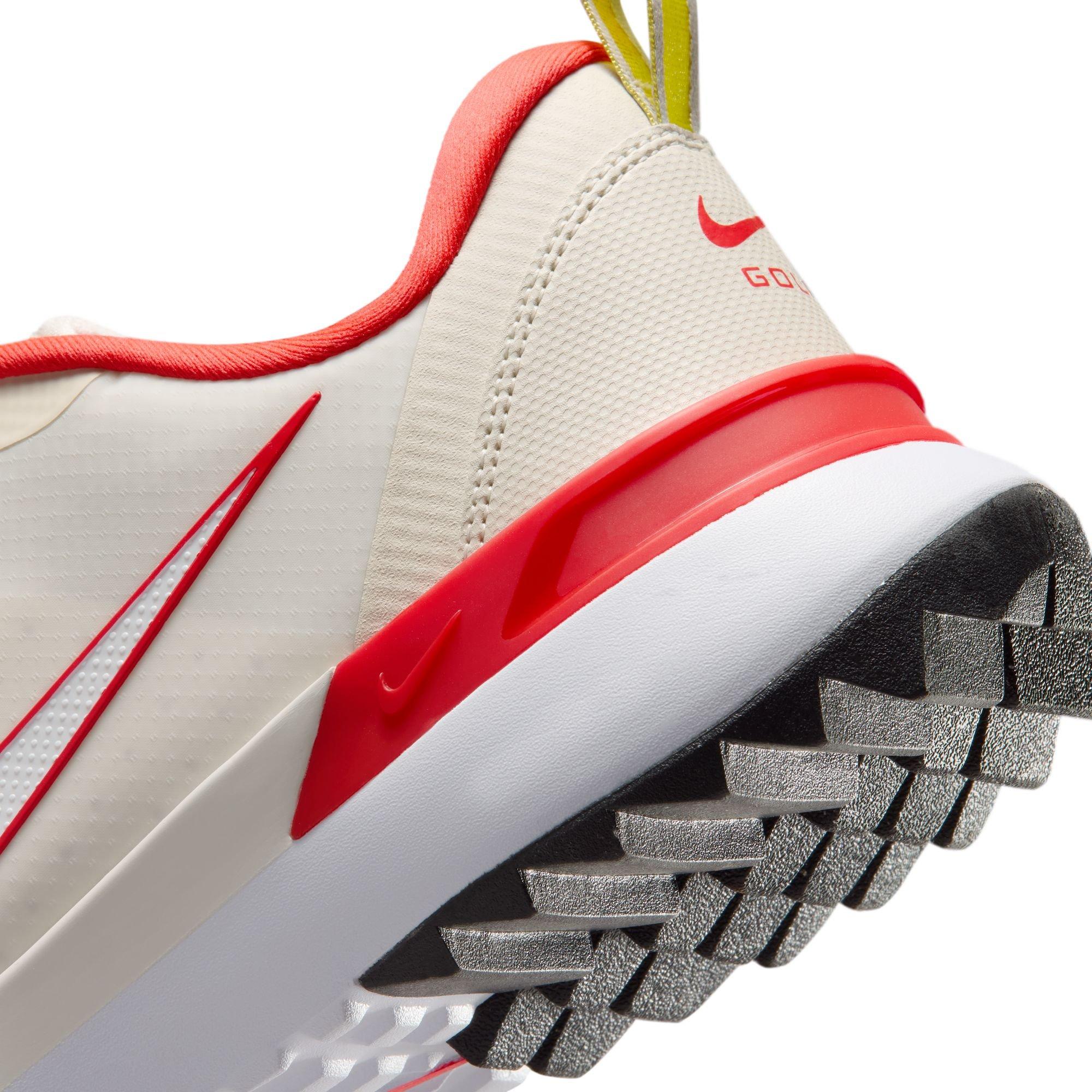 Tempo G Spikeless Golf Shoe - Off-White/Red