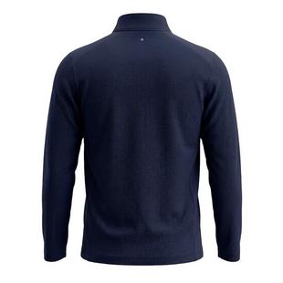 Men's Mesh Texture Double Knit 1/4 Zip Sweater BEN SHERMAN