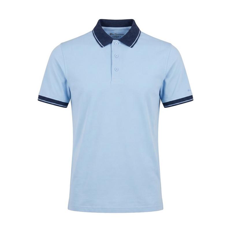 Men's Checker Rib Tech Pique Short Sleeve Polo