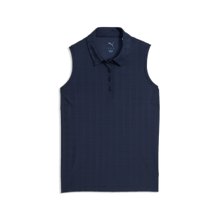 Women's Plaid Knit Sleeveless Polo PUMA