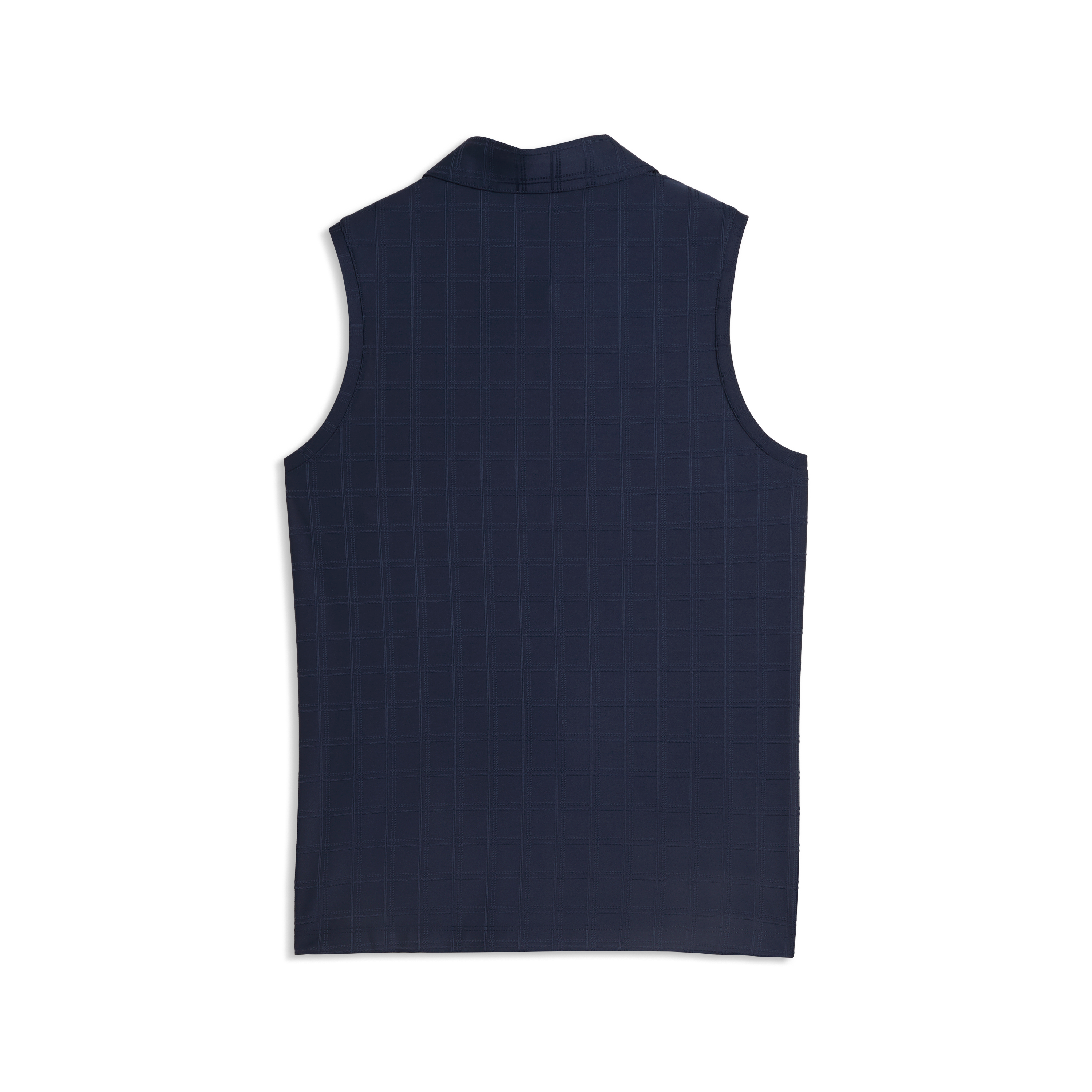 Women's Plaid Knit Sleeveless Polo