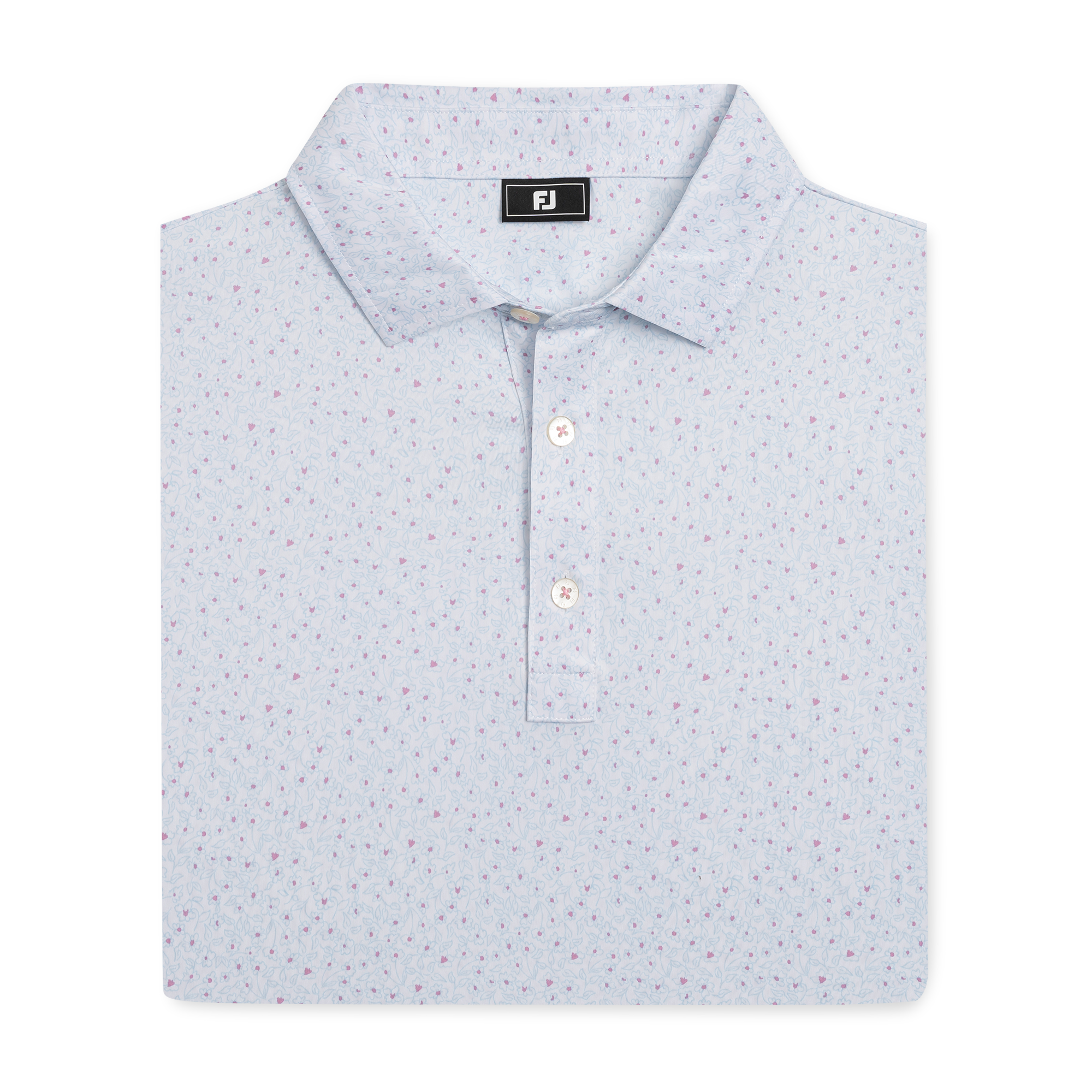 Men's Linework Floral Short Sleeve Polo