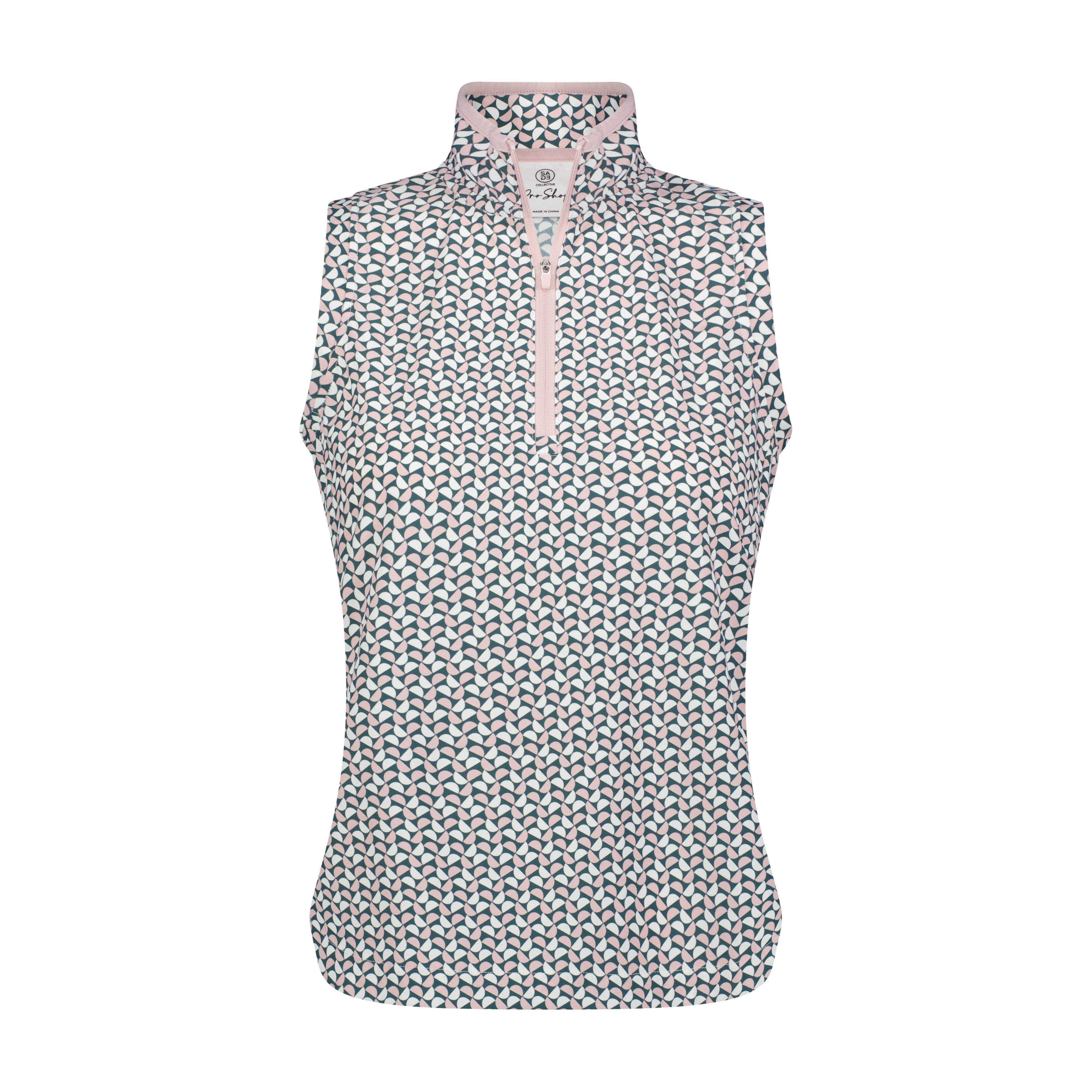 Women's Solid Essential Collared Sleeveless Polo