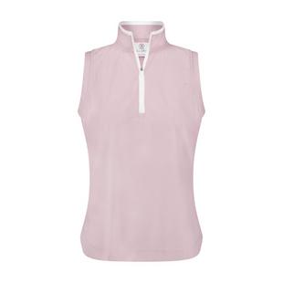 Polo sans manches uni &agrave; col Essential pour femmes PRO SHOP