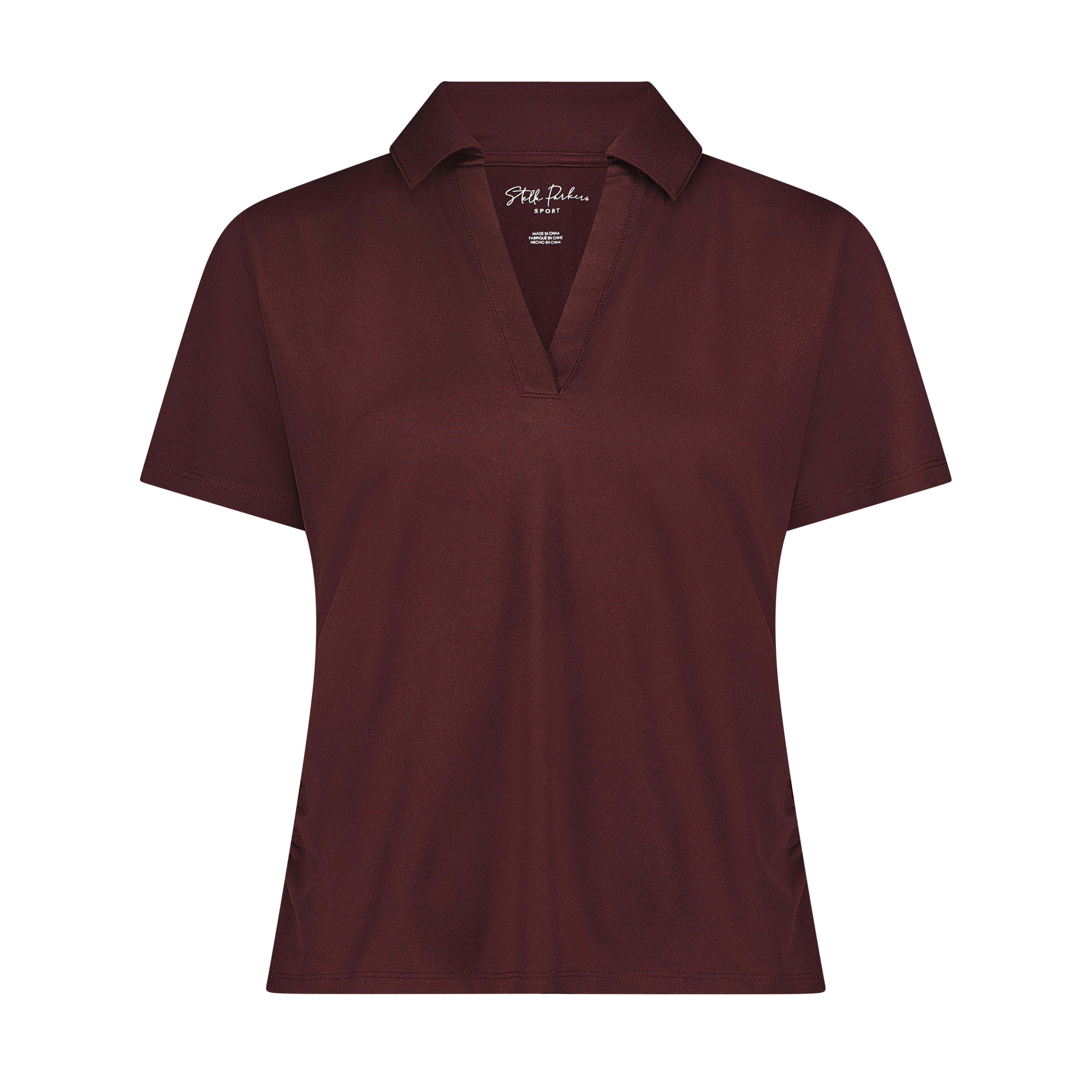 Women's Maria Side Ruched Short Sleeve Polo