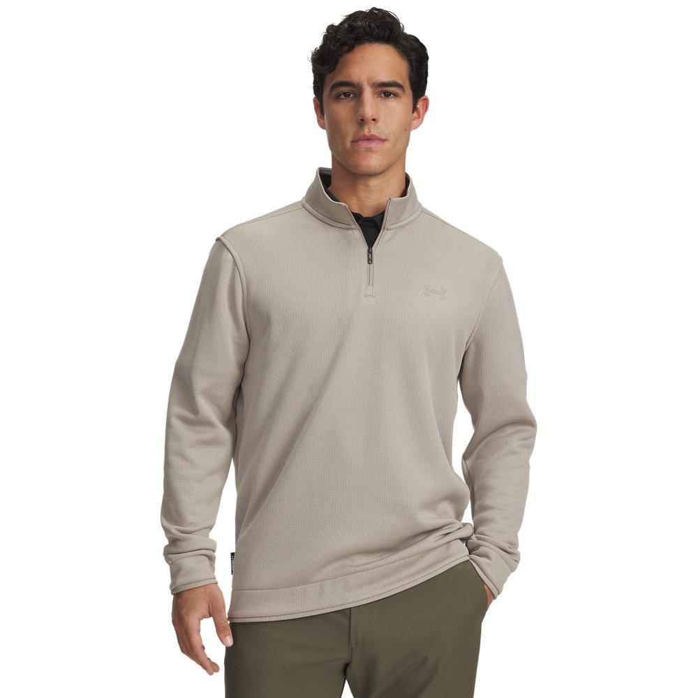 Under Armour | Men's UA Sweater Fleece 1/4 Zip Sweater | in Brown, Size 2X