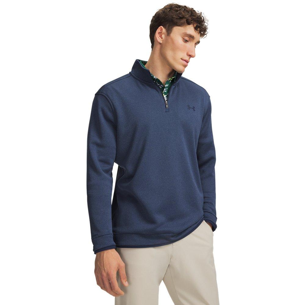 Under Armour | Men's UA Sweater Fleece 1/4 Zip Sweater | in Blue, Size 2X