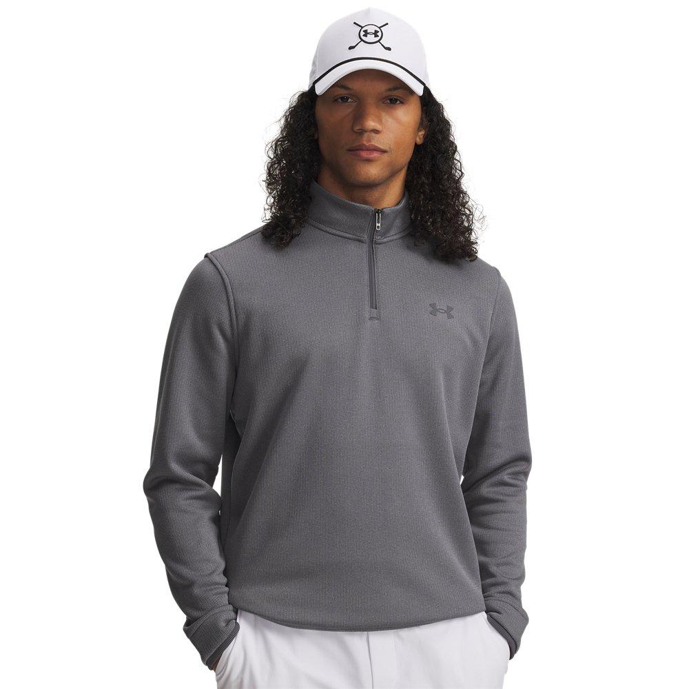 Under Armour | Men's UA Sweater Fleece 1/4 Zip Sweater | in Grey, Size 2X