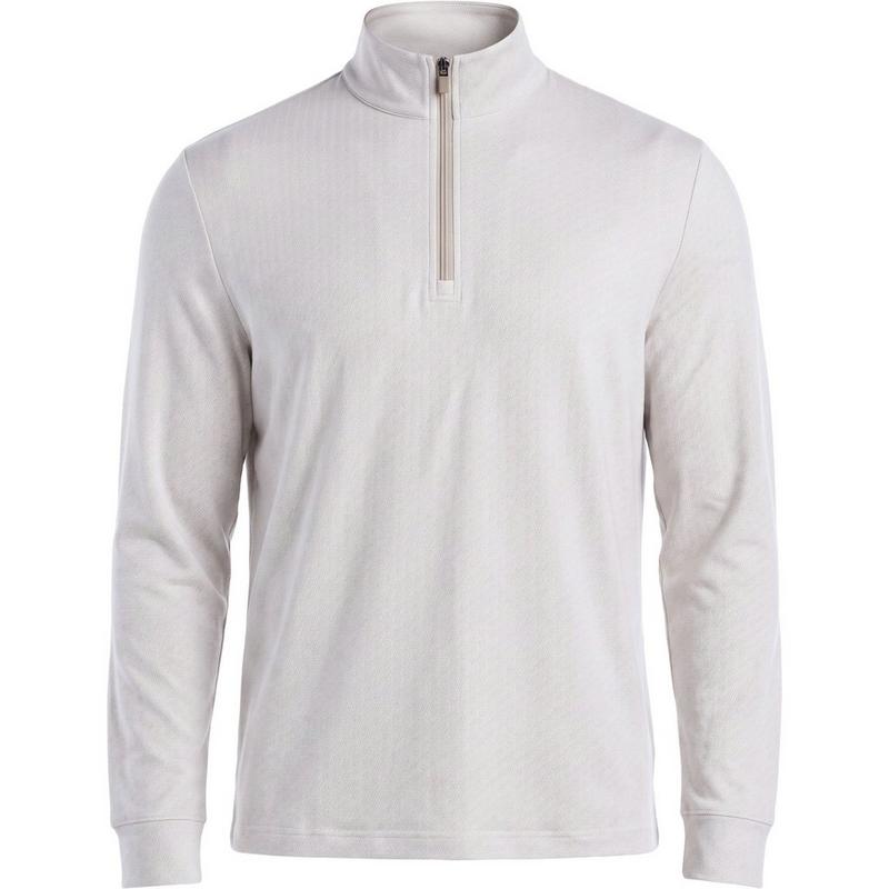 Men's Small Textured Golf Geo Printed 1/4 Zip Sweater