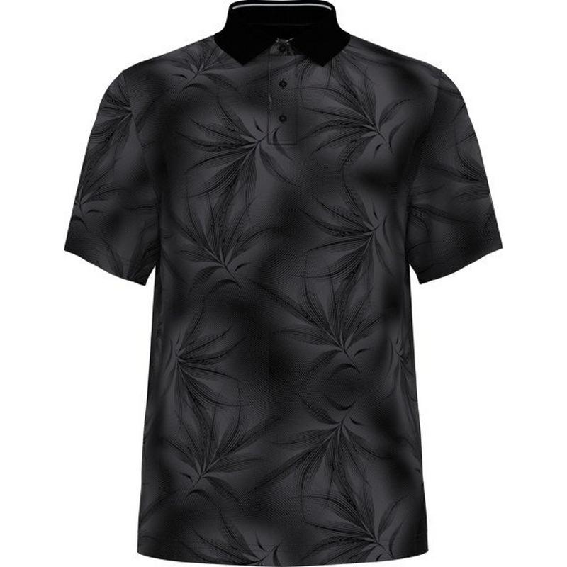 Men's Diffused Foliage Print Short Sleeve Polo