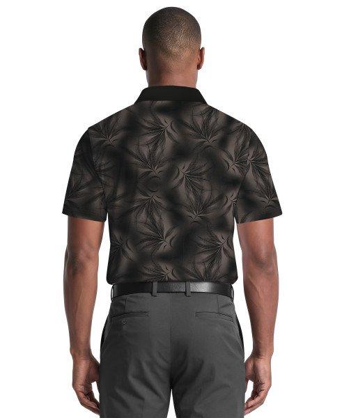 Men's Diffused Foliage Print Short Sleeve Polo