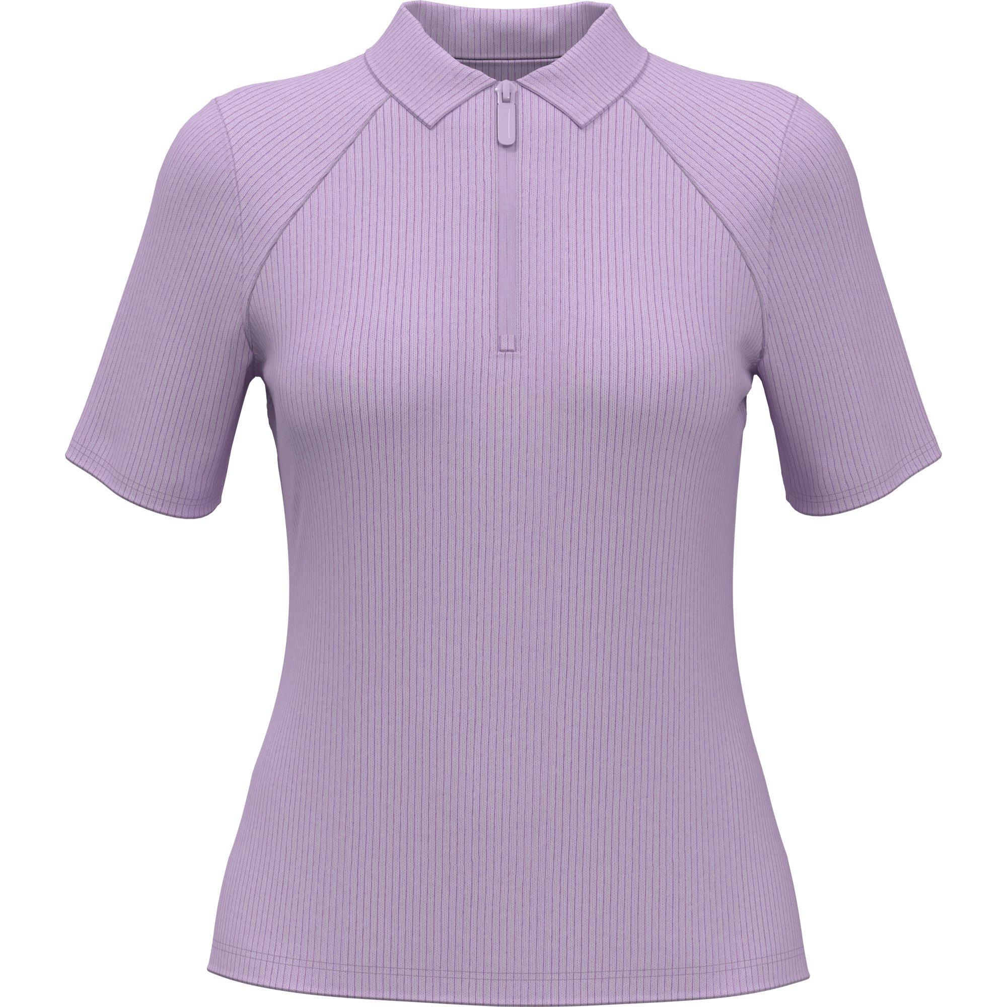 Women's Rib 1/4 Zip Short Sleeve Polo