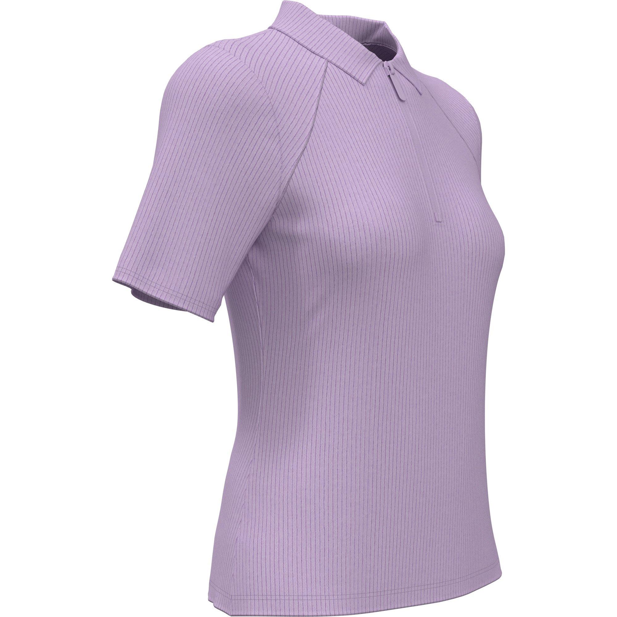 Women's Rib 1/4 Zip Short Sleeve Polo