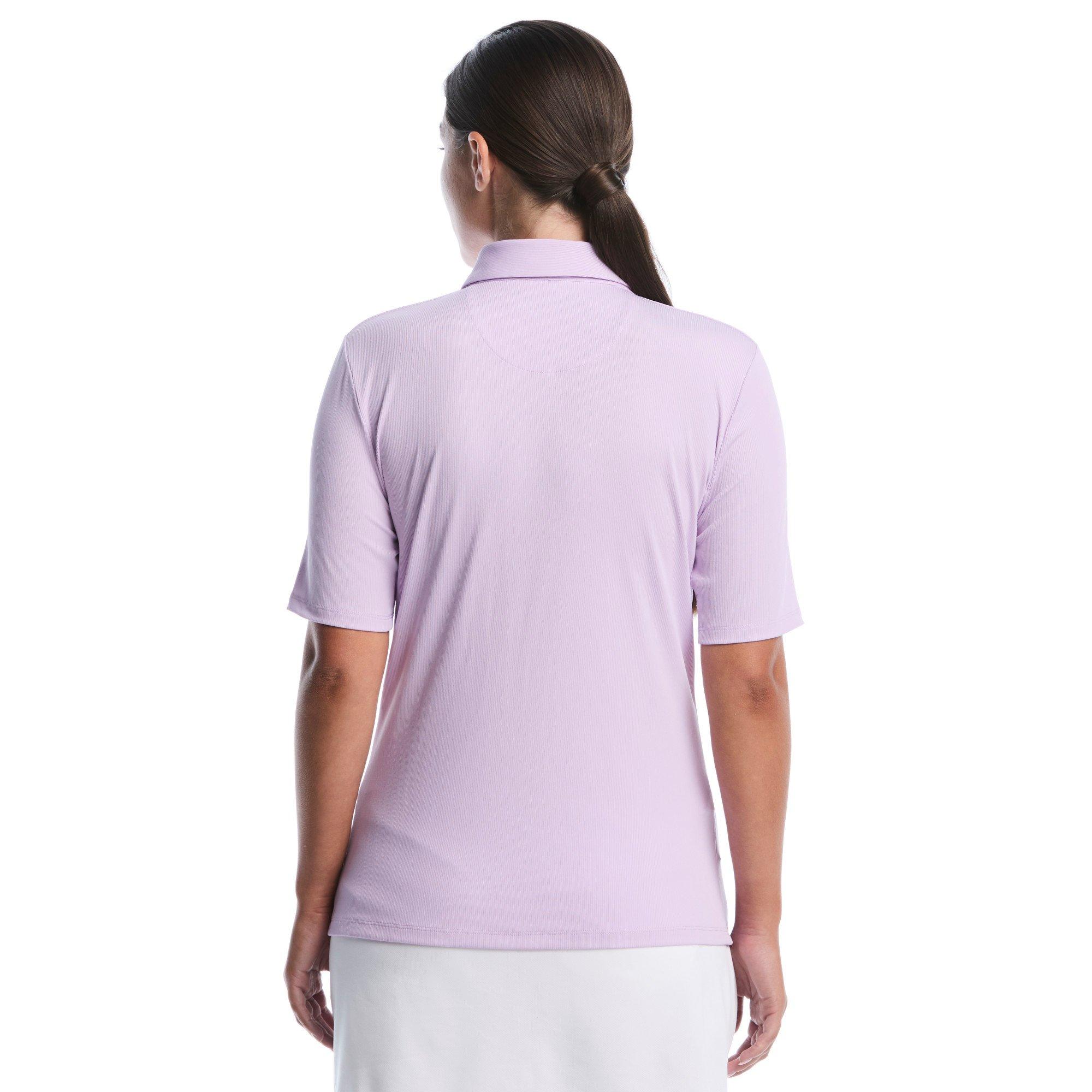 Women's Rib 1/4 Zip Short Sleeve Polo