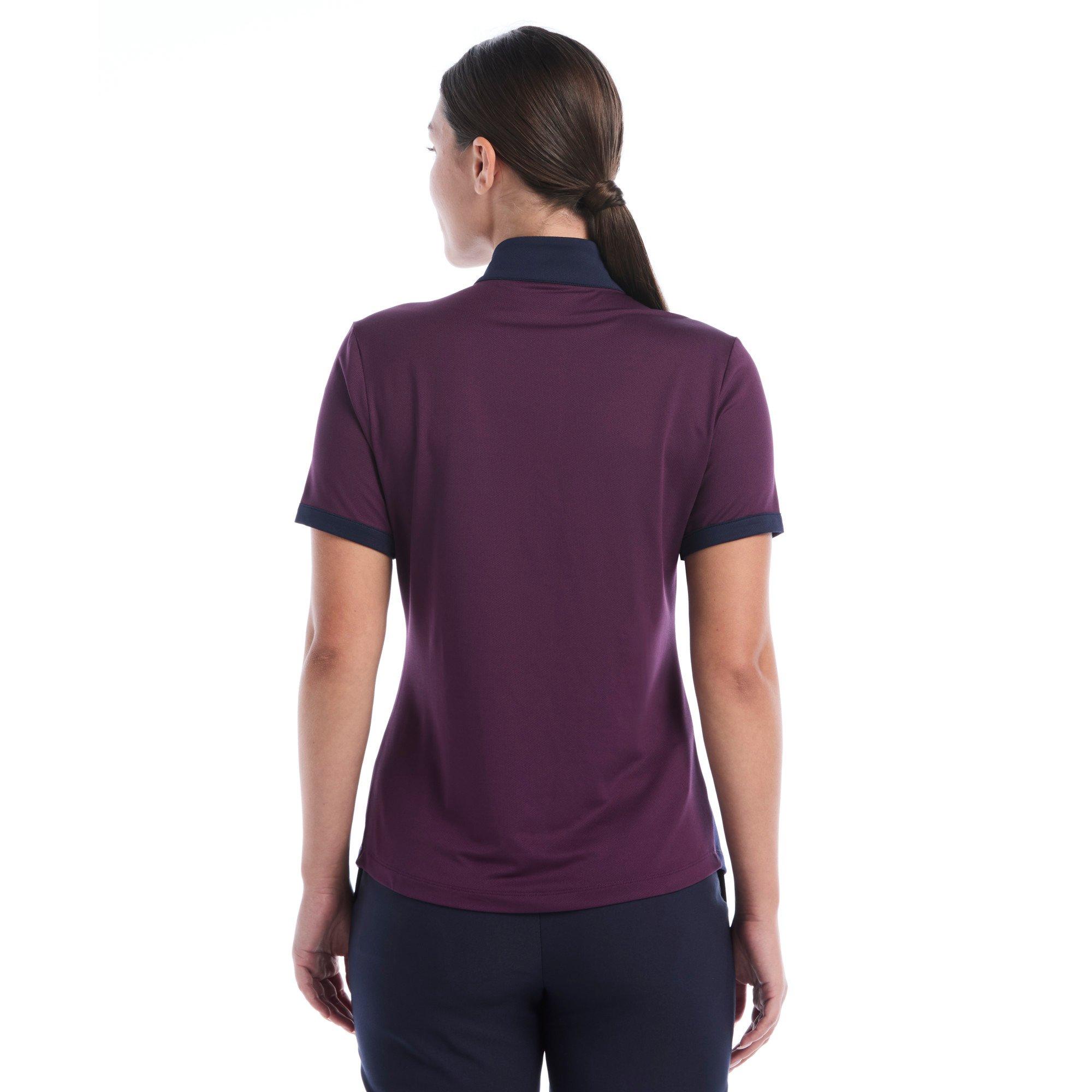 Women's Mock Neck 1/4 Zip Short Sleeve Polo