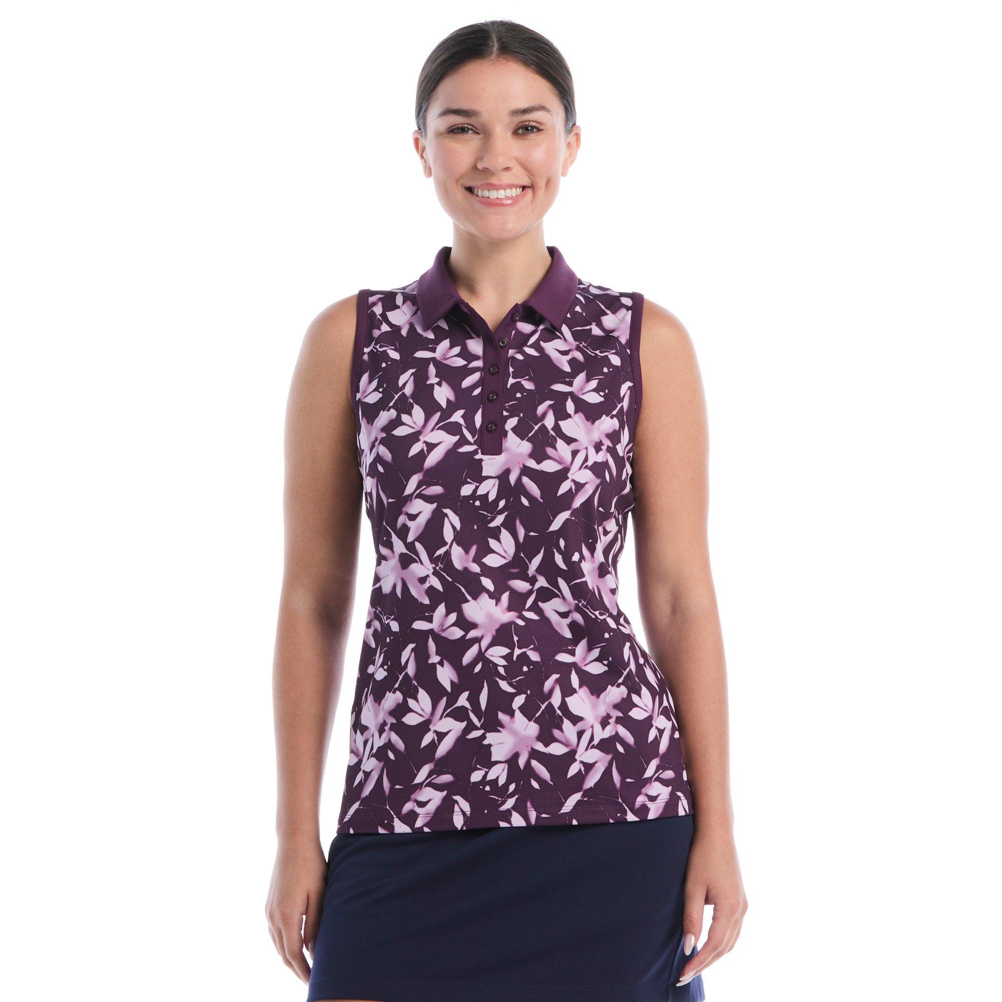 Women's Button Placket Sleeveless Polo