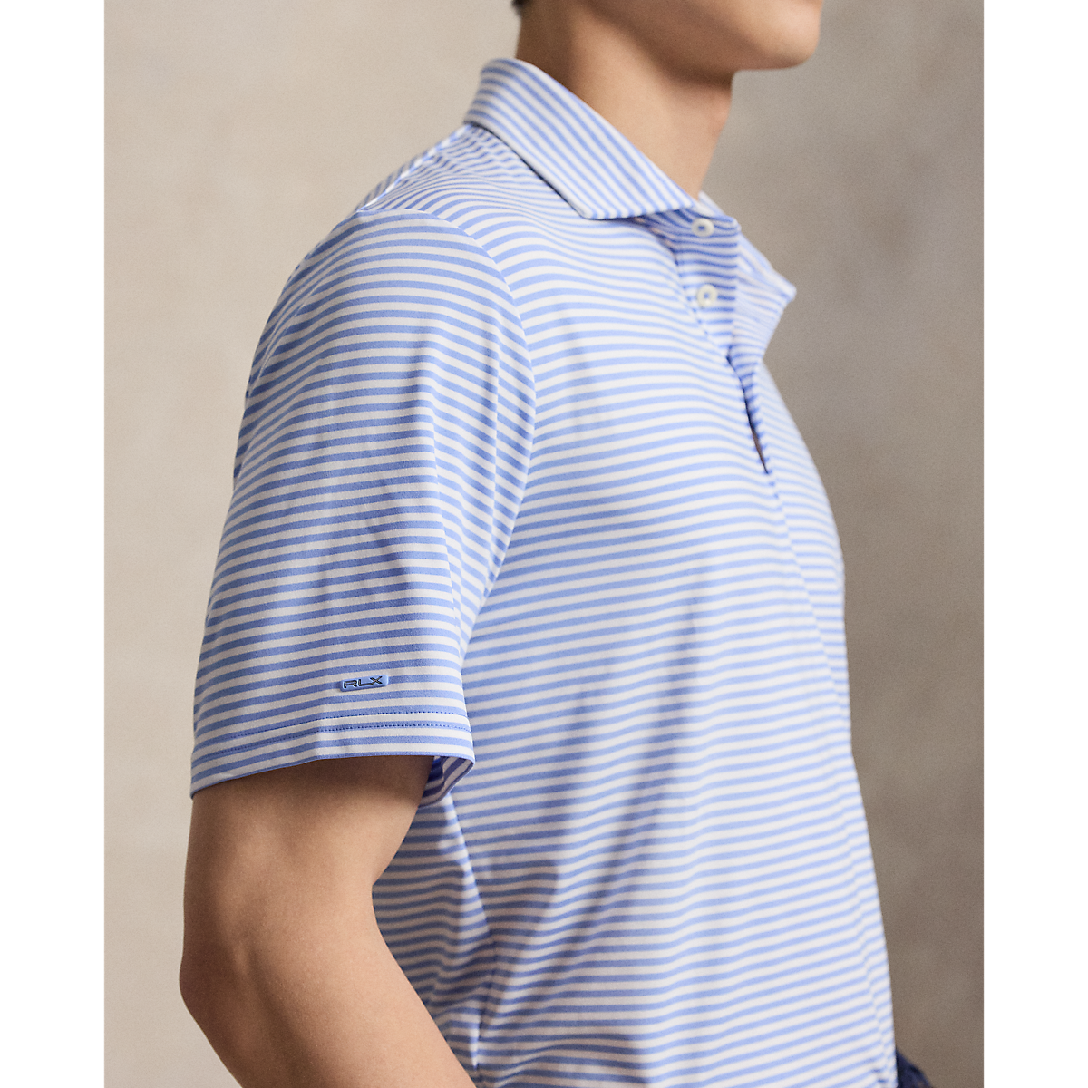 Short-Sleeve Lightweight Airflow Jersey Stripe Polo