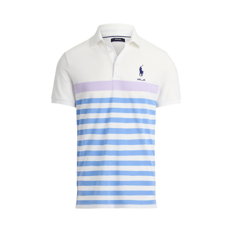 Men's Short-Sleeve Performance Pique Stripe Polo