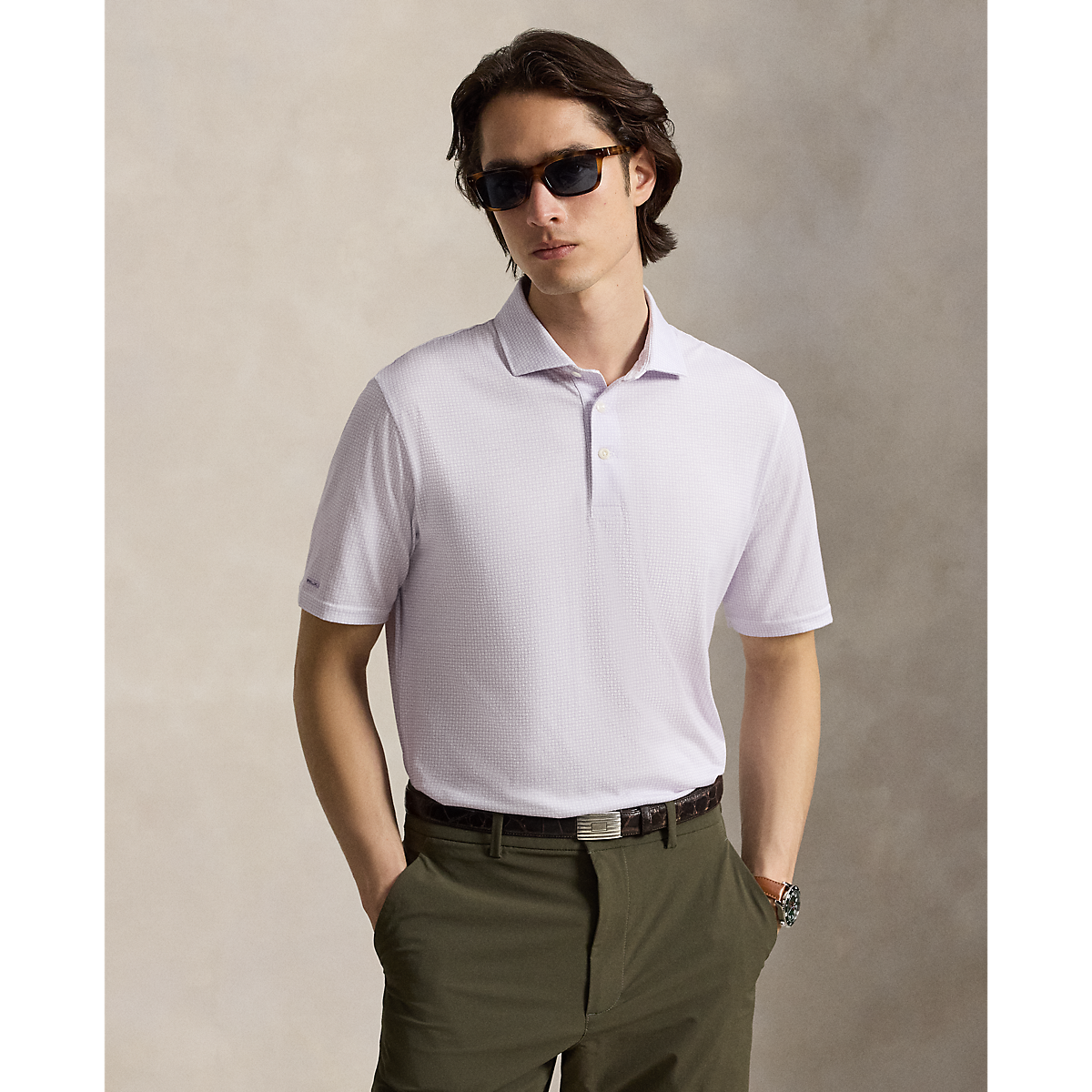 Short-Sleeve Cotton Jersey Polo - Scottish Fairway