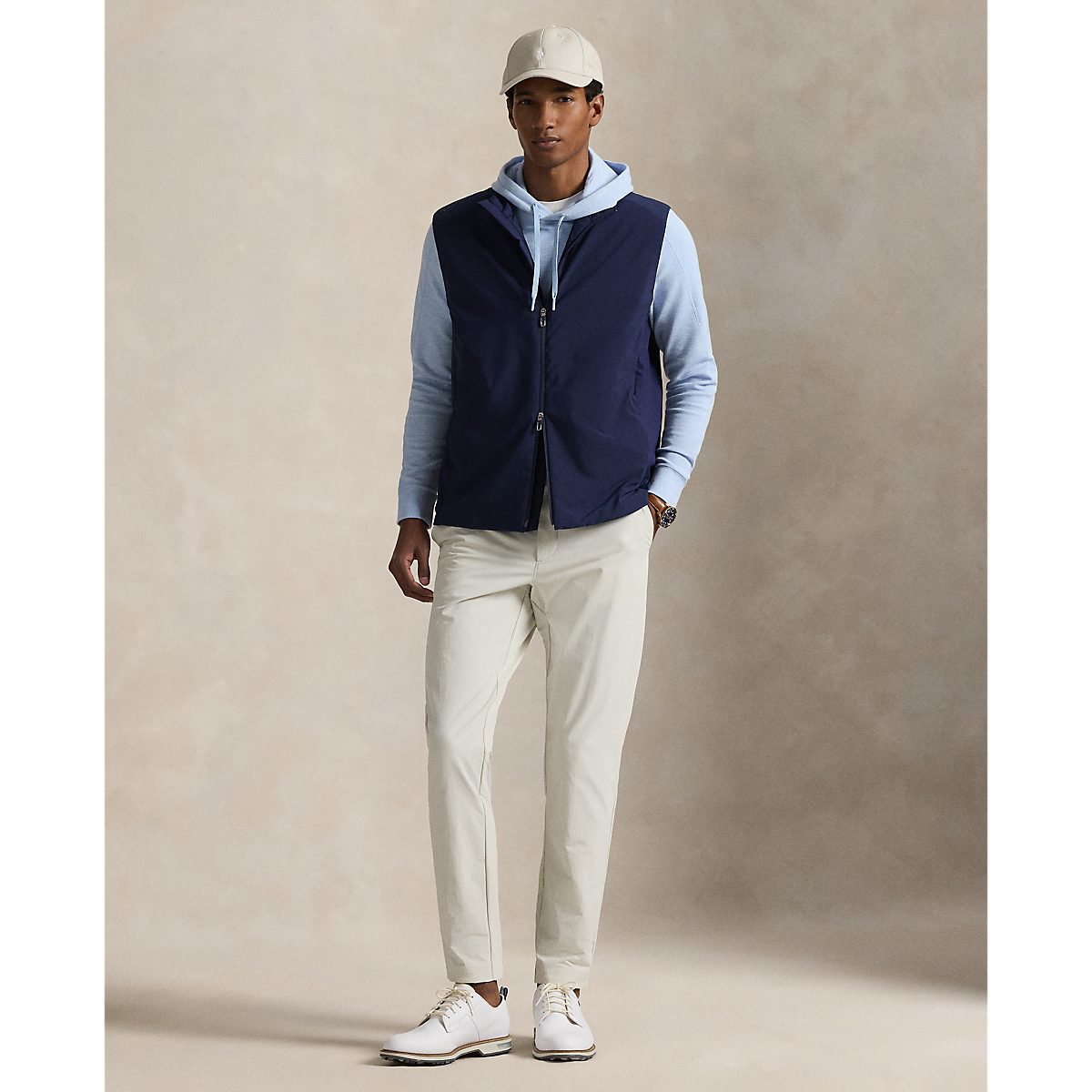 Long-Sleeve Tech Waffle Knit Hoodie