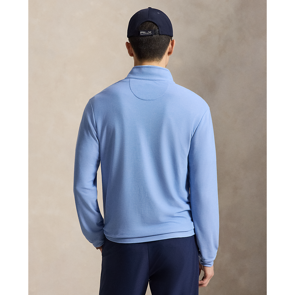 Long-Sleeve Movement Mesh Knit Covered 1/4 Zip Pullover