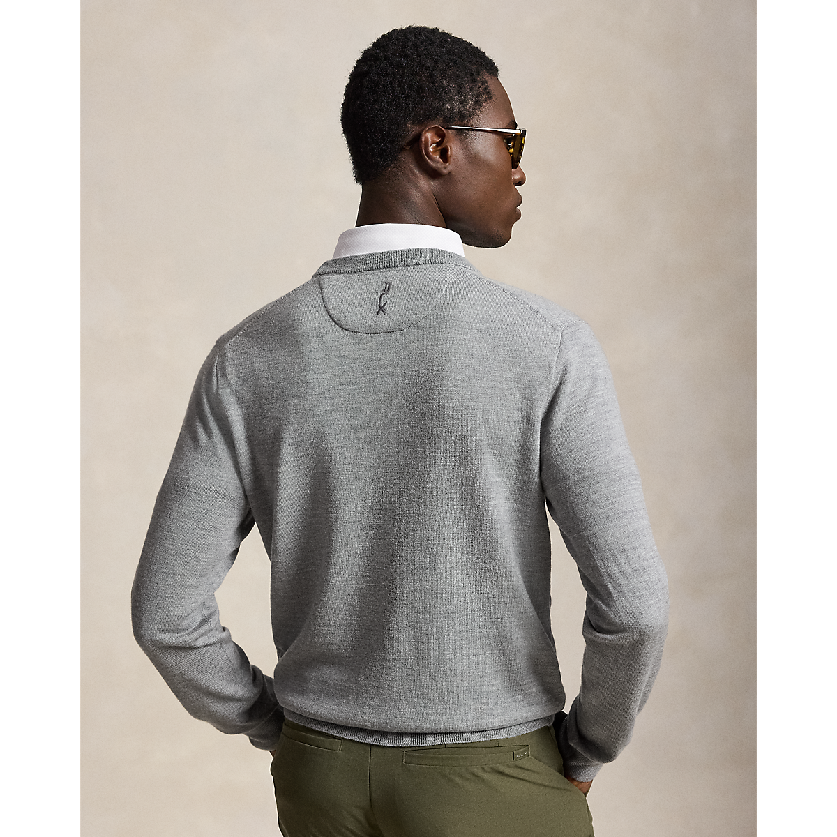 Long-Sleeve Merino Wool Crewneck Pullover Sweater