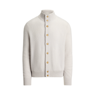 Cardigan &agrave; col montant en cachemire RLX