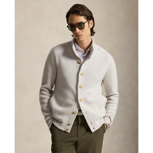 Cardigan &agrave; col montant en cachemire RLX