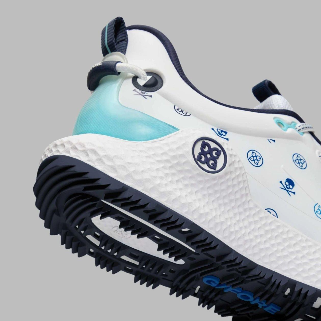 Men's MG4+ O2 Gradient Skull & Tees Spikeless Golf Shoe - White/Blue