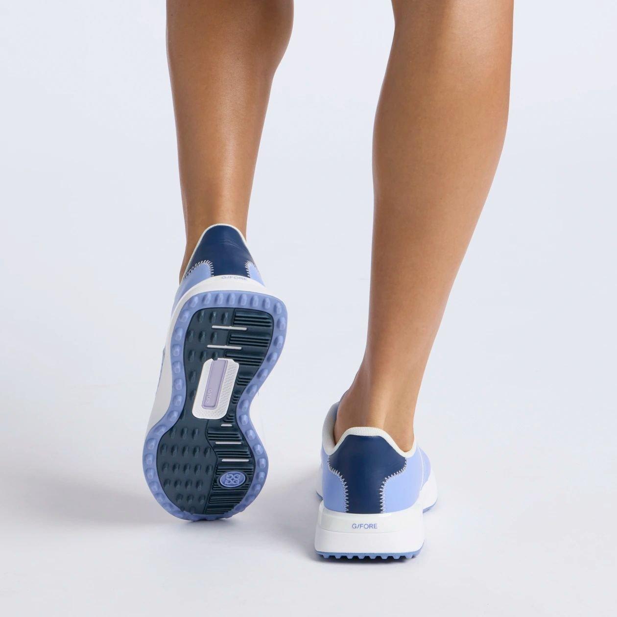 Women's G.112 Perforated Saddle Stripe Hybrid Spikeless Golf Shoe - Blue/Navy
