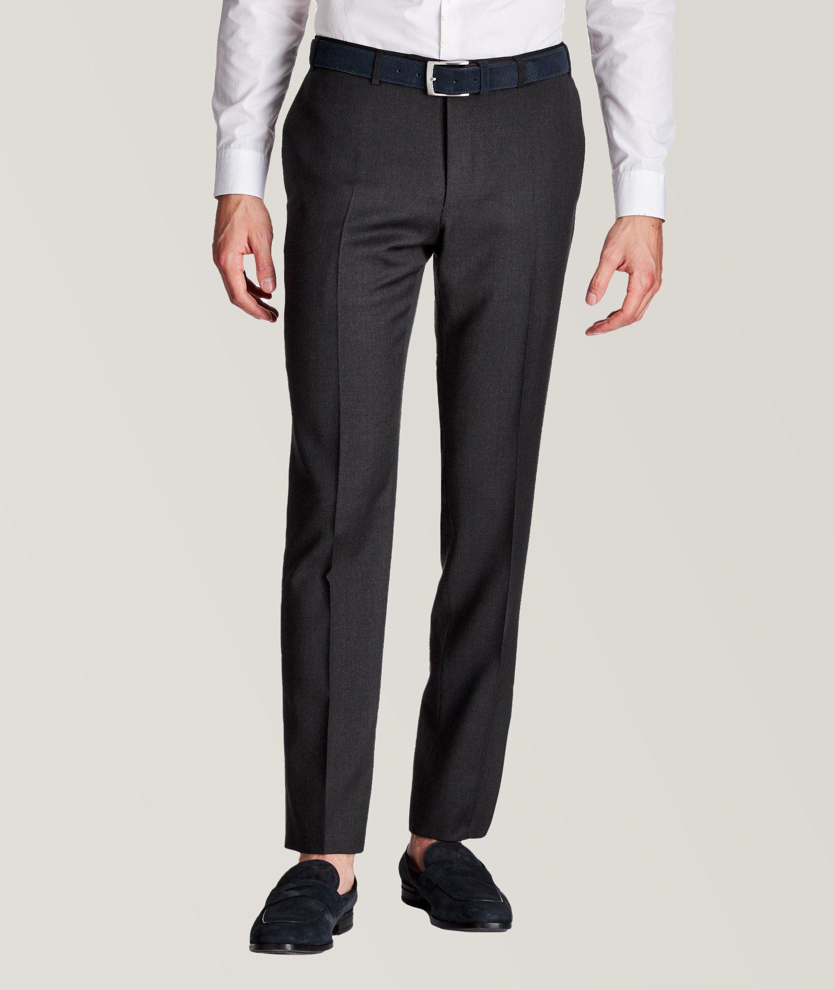 Canali Pantalon Habillé En Laine De Coupe Amincie En Gris , Taille Homme 30