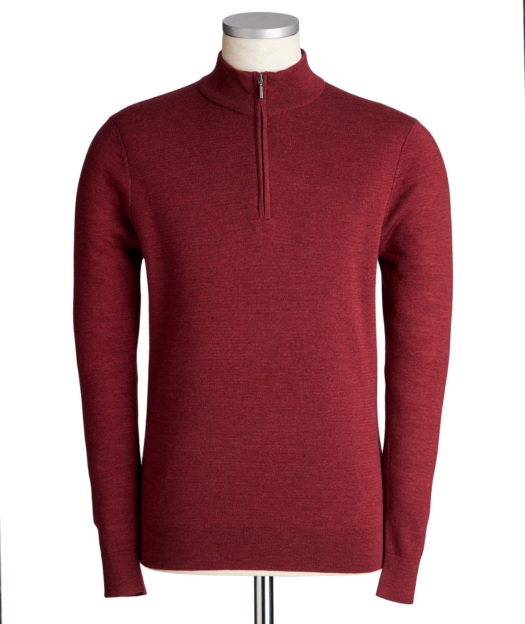 Download Patrick Assaraf Half-Zip Extra-Fine Wool Sweater ...